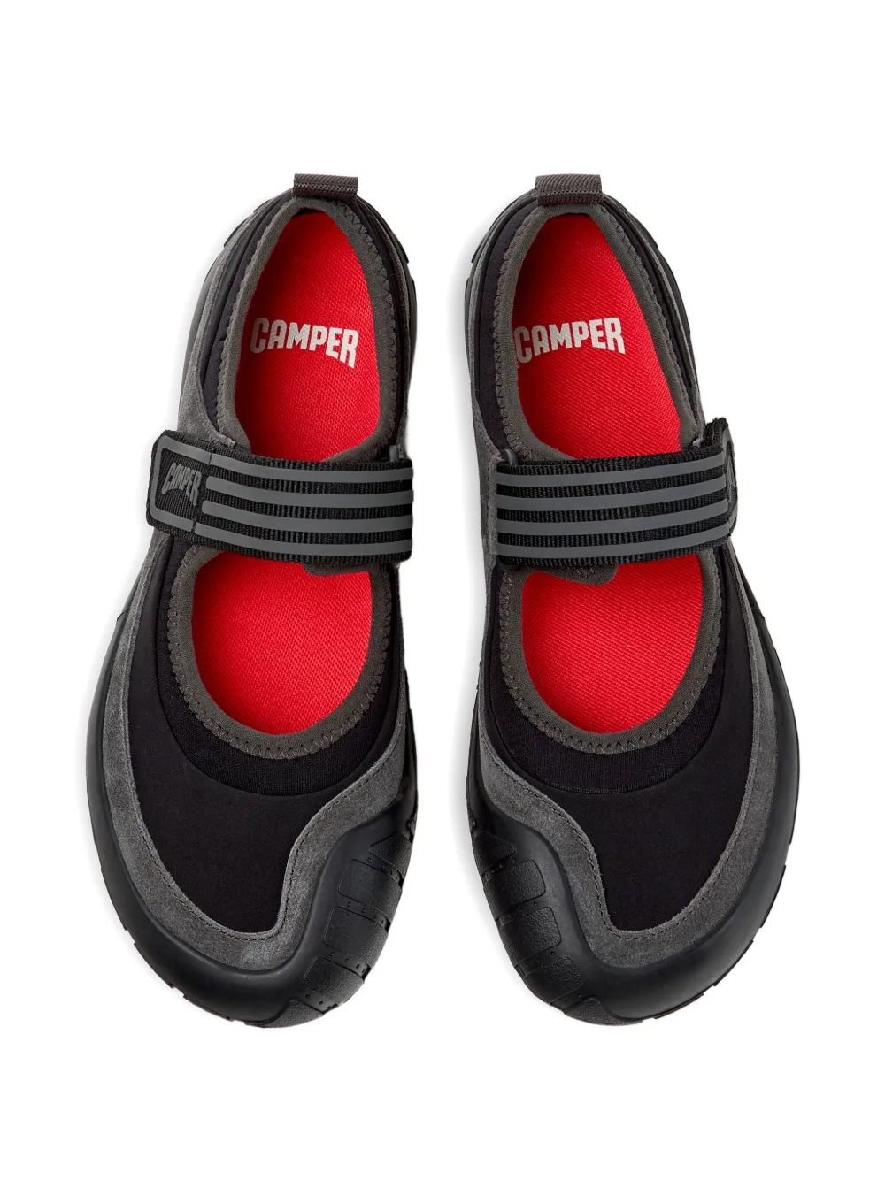 Camper Peu Path touch-strap ballet flats Zwart