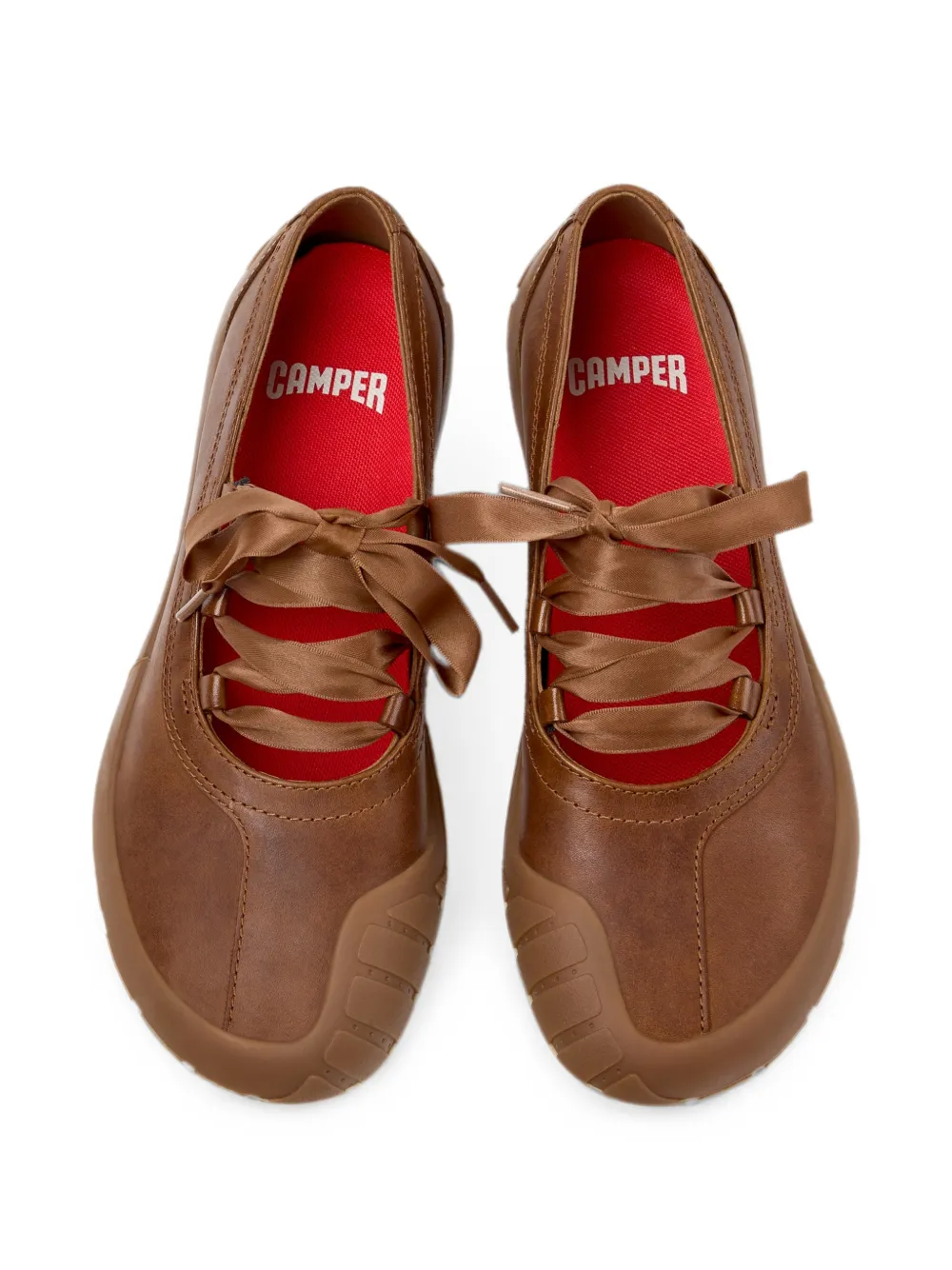 Camper Peu Path+ lace-up ballet flats Bruin