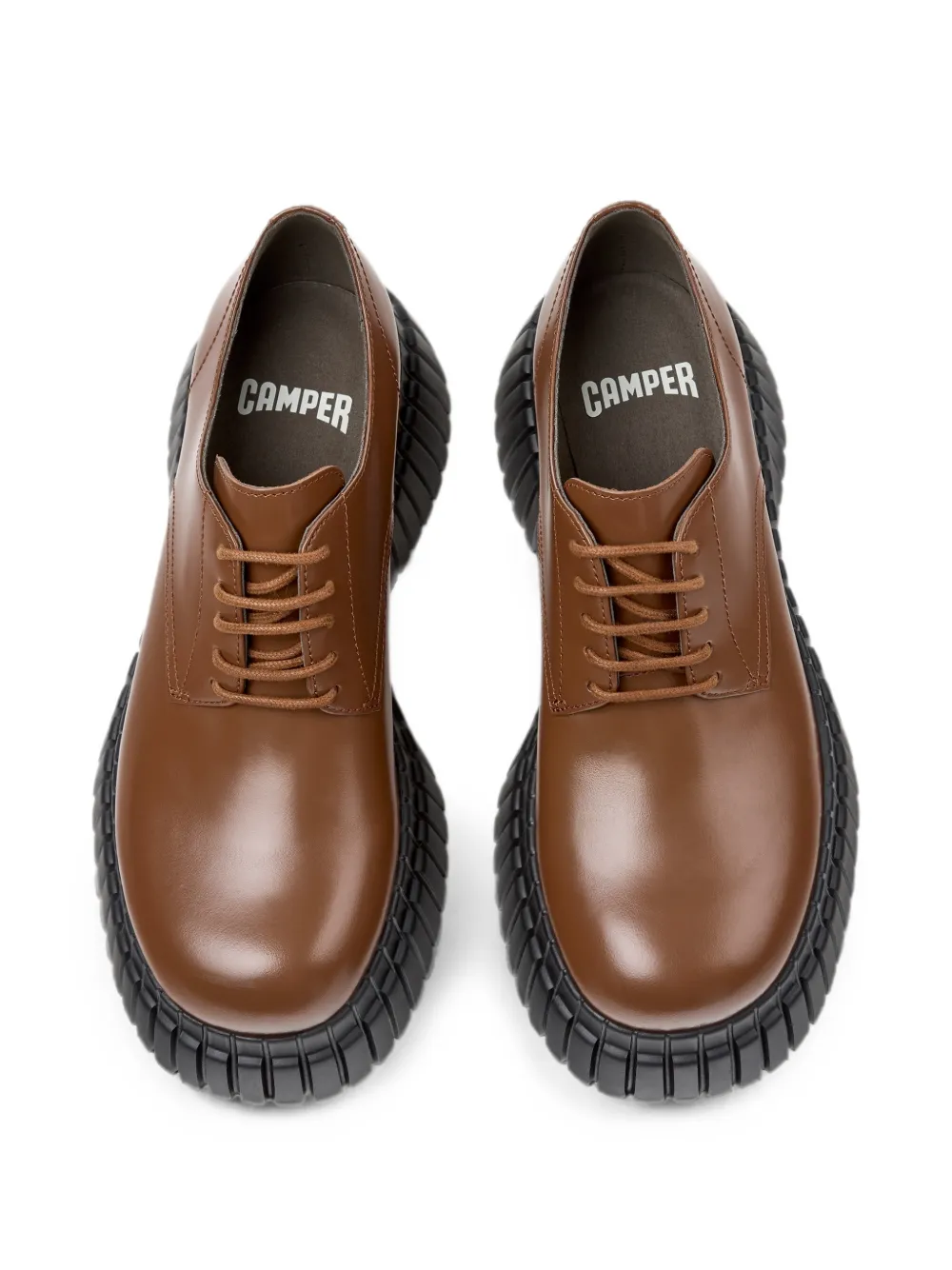 Camper Pix BCN derby schoenen met plateauzool Bruin