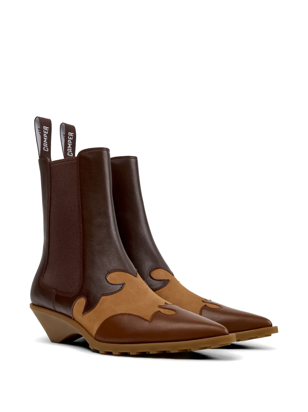 Camper Anita panelled leather ankle boots Bruin