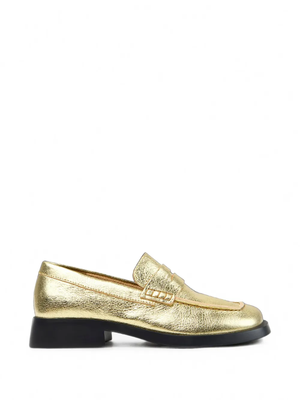 Camper Mocassini Donna in pelle con effetto metallizzato - Oro