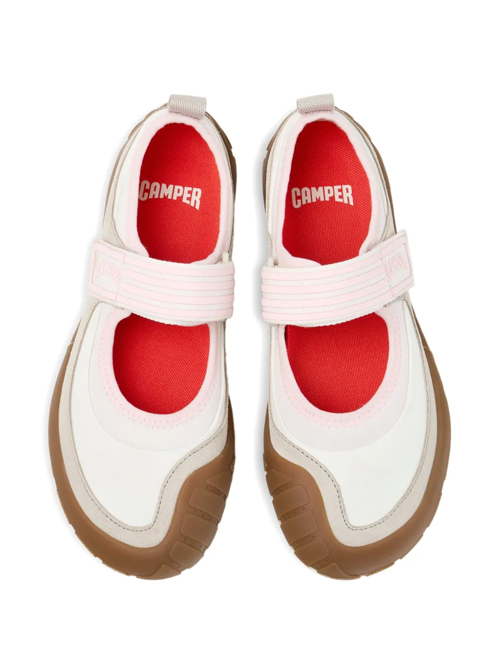 Camper Peu Path touch-strap ballet flats Wit