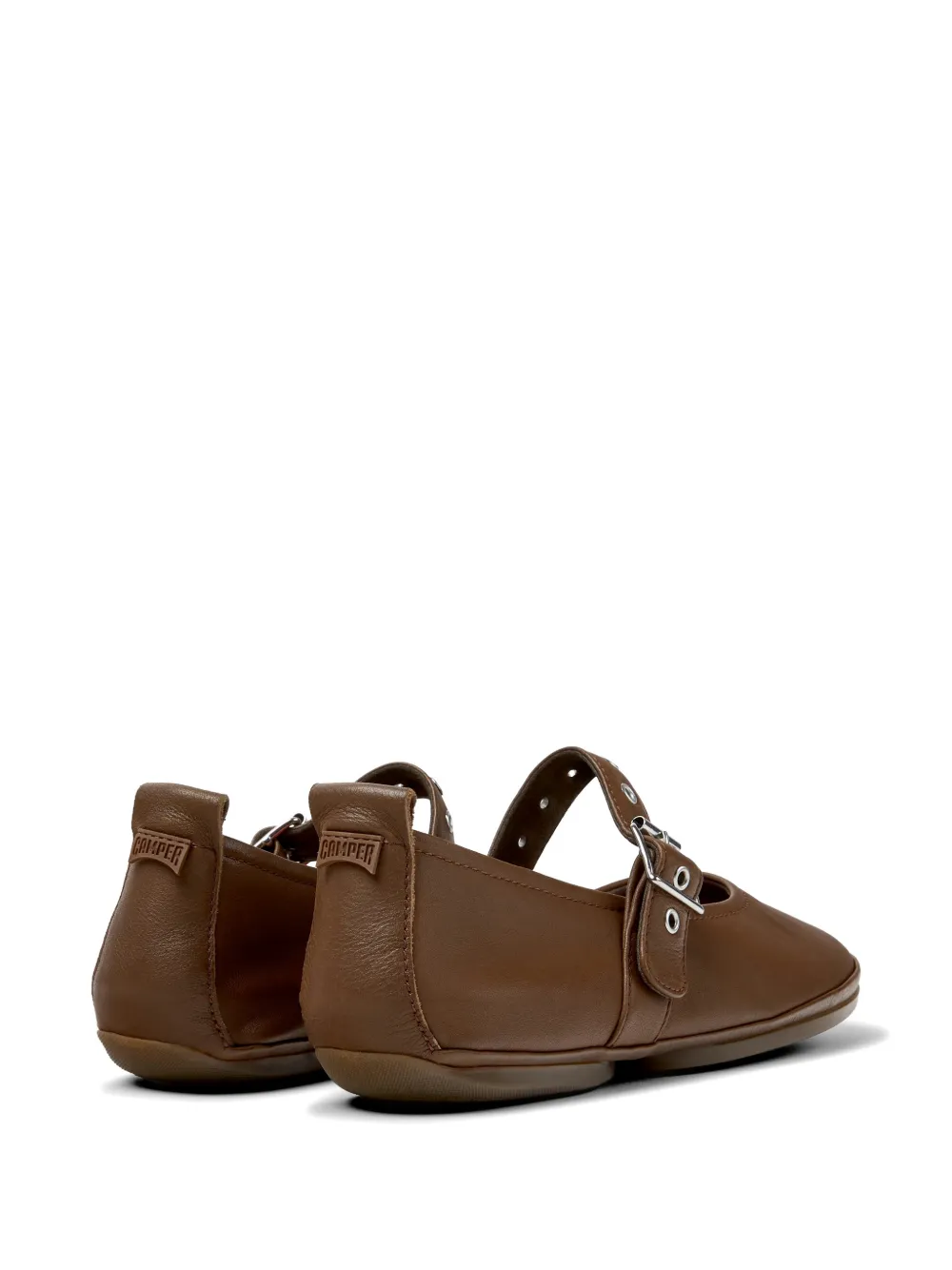 Camper Right Nina buckle-strap ballet flats Bruin