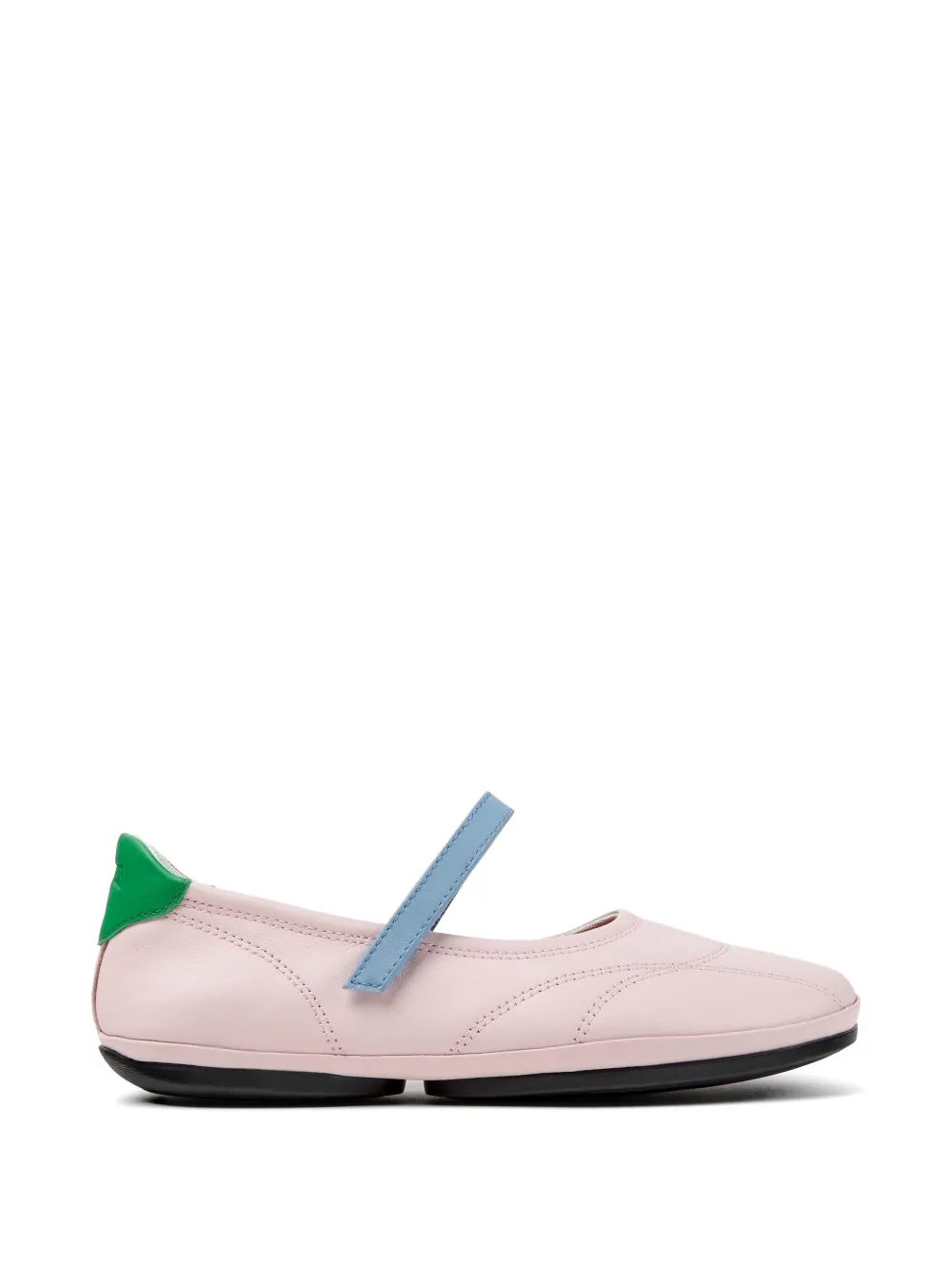 Camper Twins Right Nina Touch-strap Ballet Flats In Pink