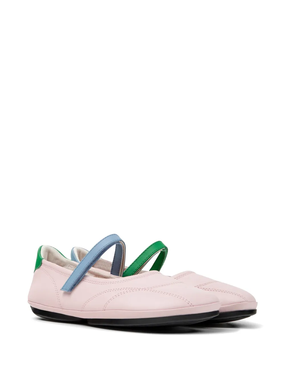 Camper Twins Right Nina touch-strap ballet flats Roze