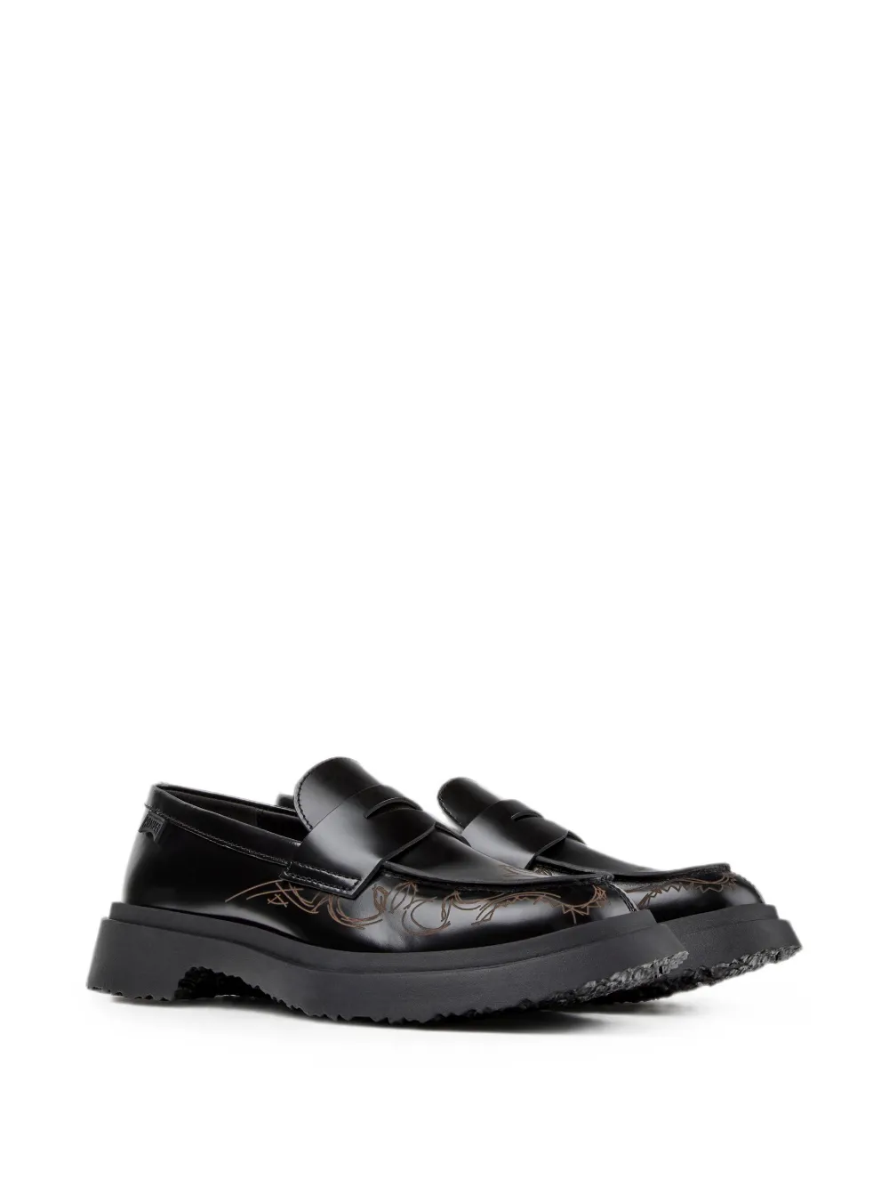 Camper Walden leather loafers Zwart