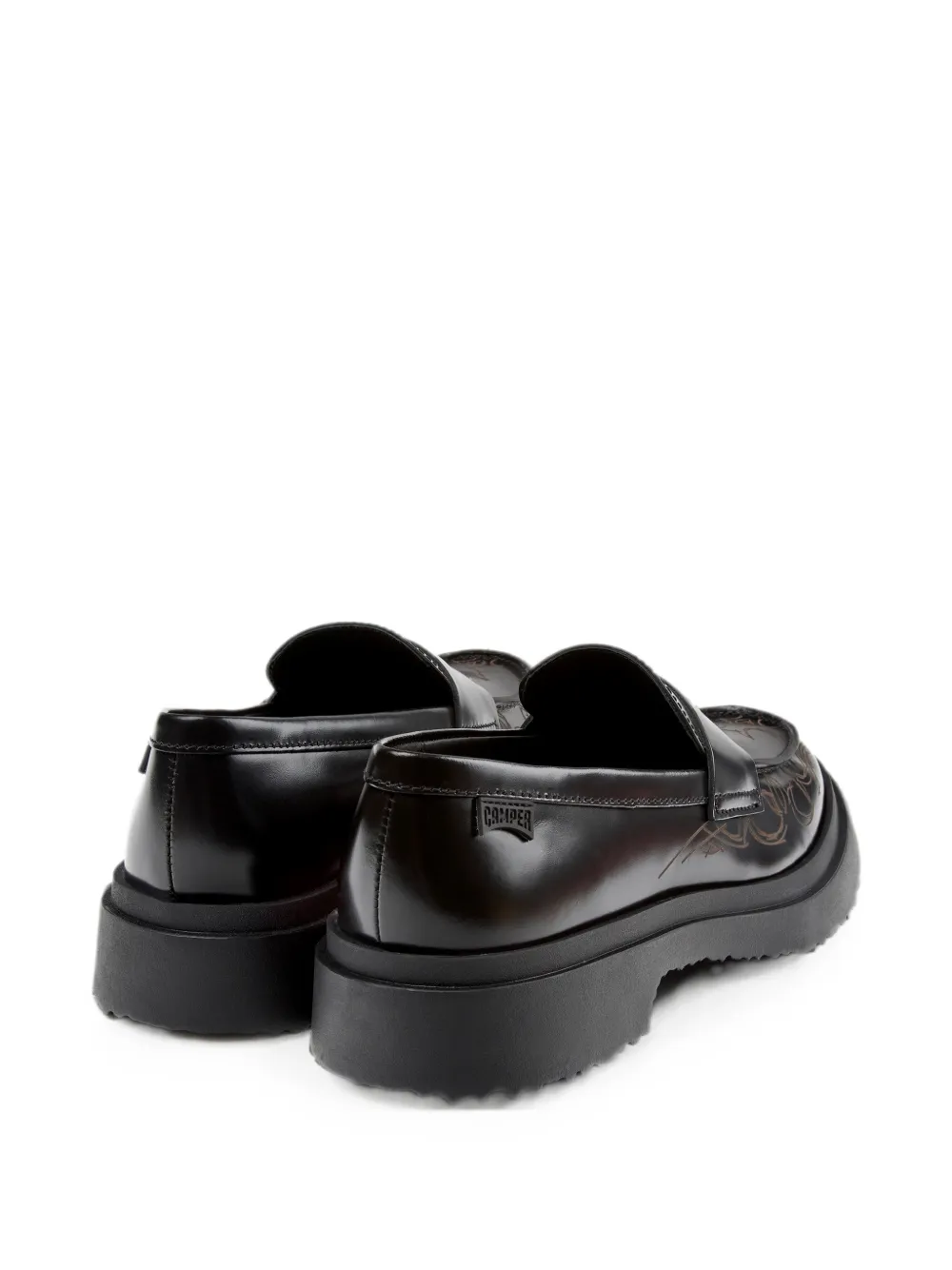 Camper Walden leather loafers Zwart