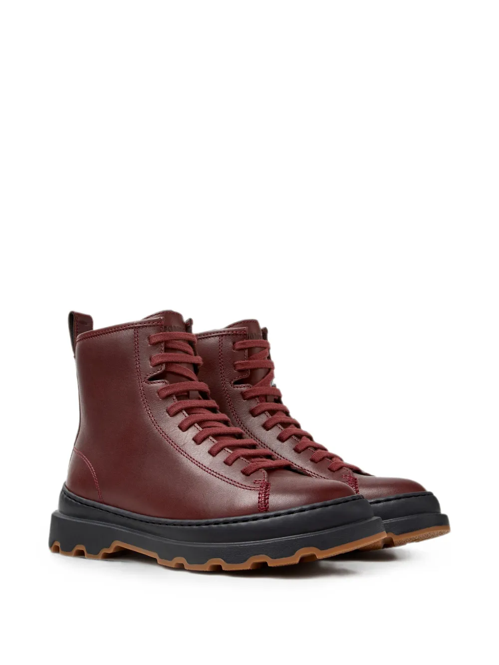 Camper Brutus lace-up ankle boots Rood