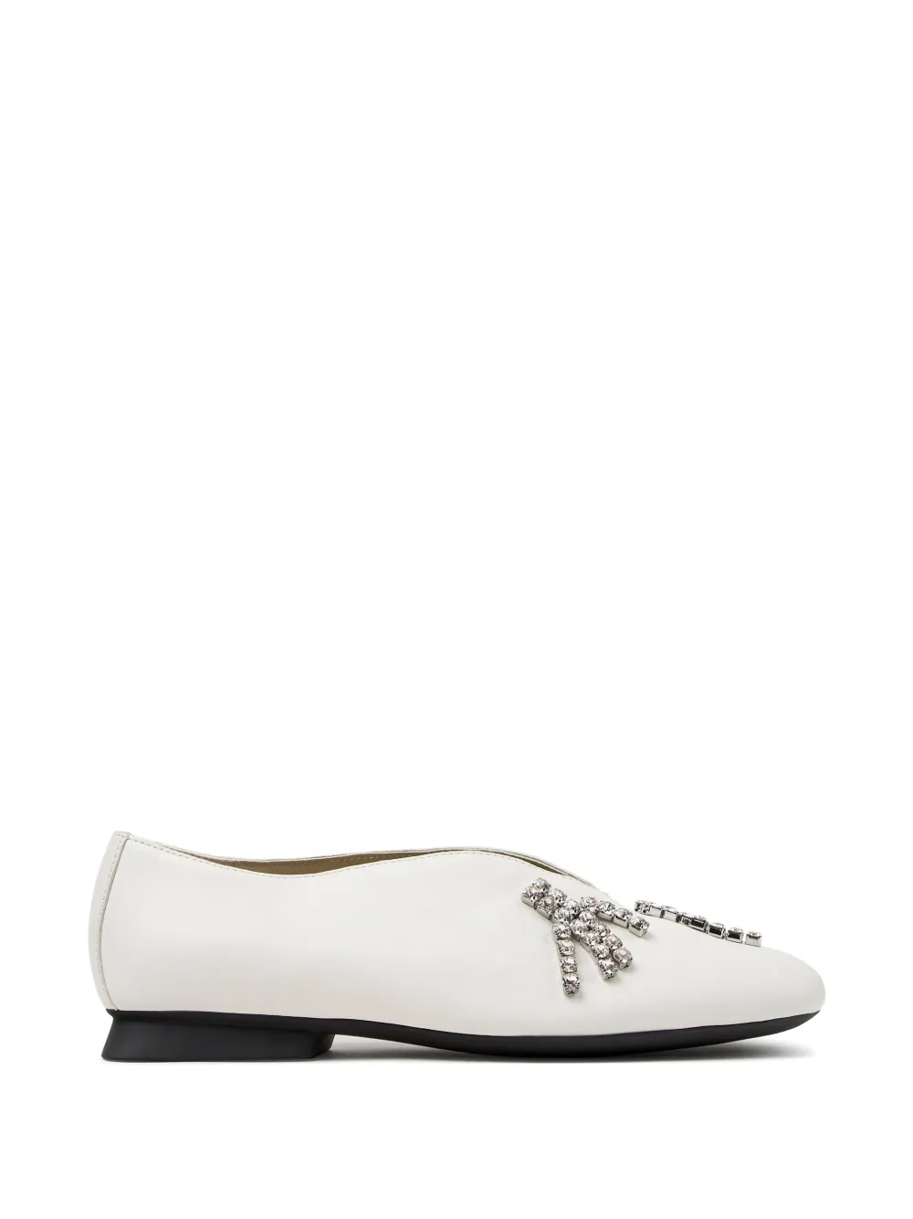 Camper Casi Myra crystal-embellished ballet flats Wit