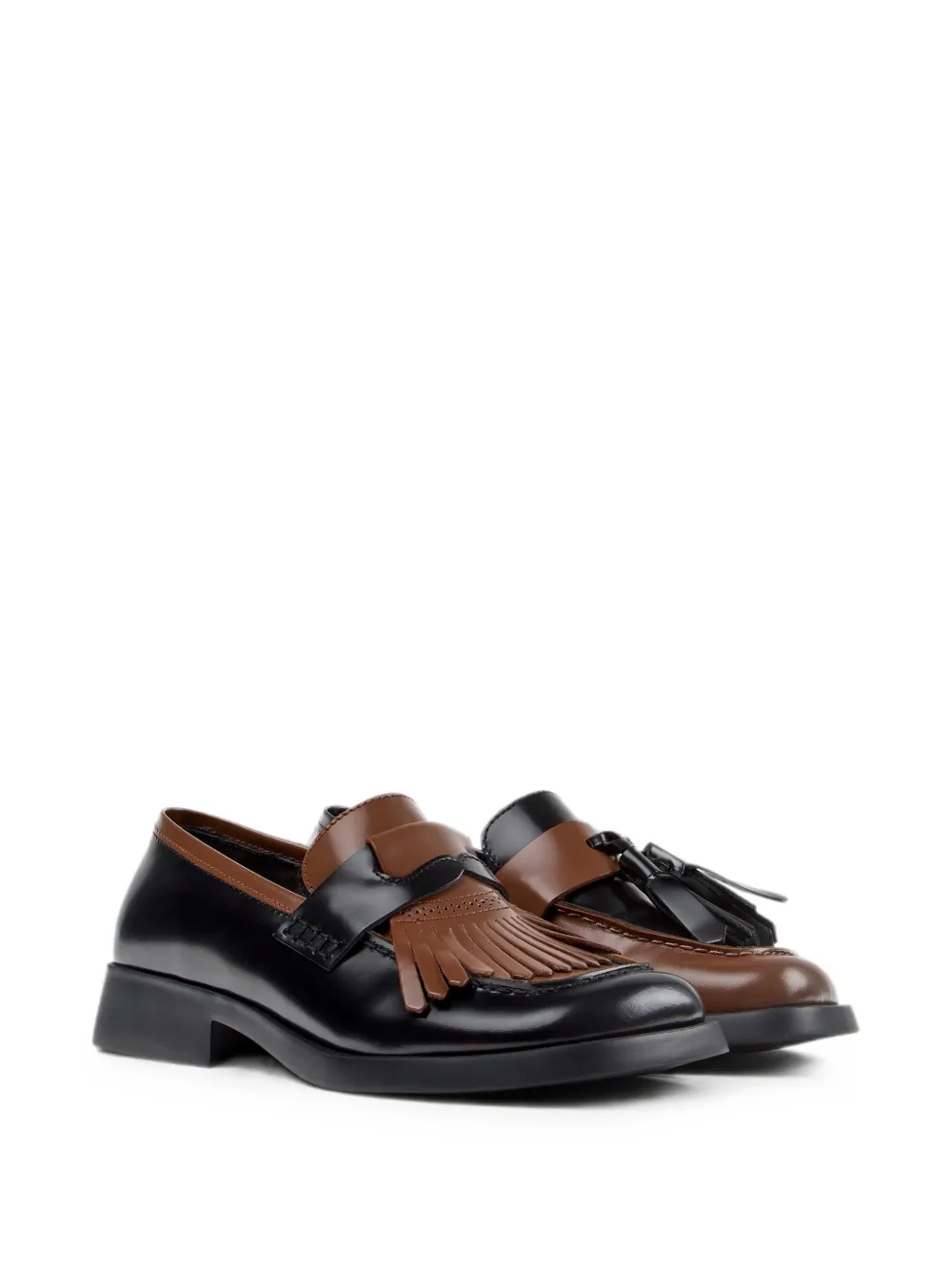 Camper Twins fringed loafers Zwart