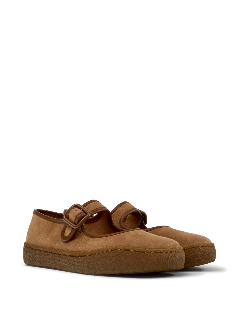 Camper Peu Terreno suede ballet flats Bruin