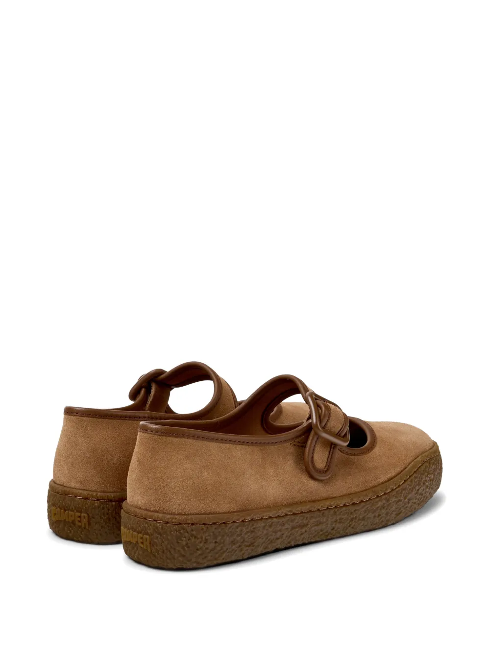 Camper Peu Terreno suede ballet flats Bruin