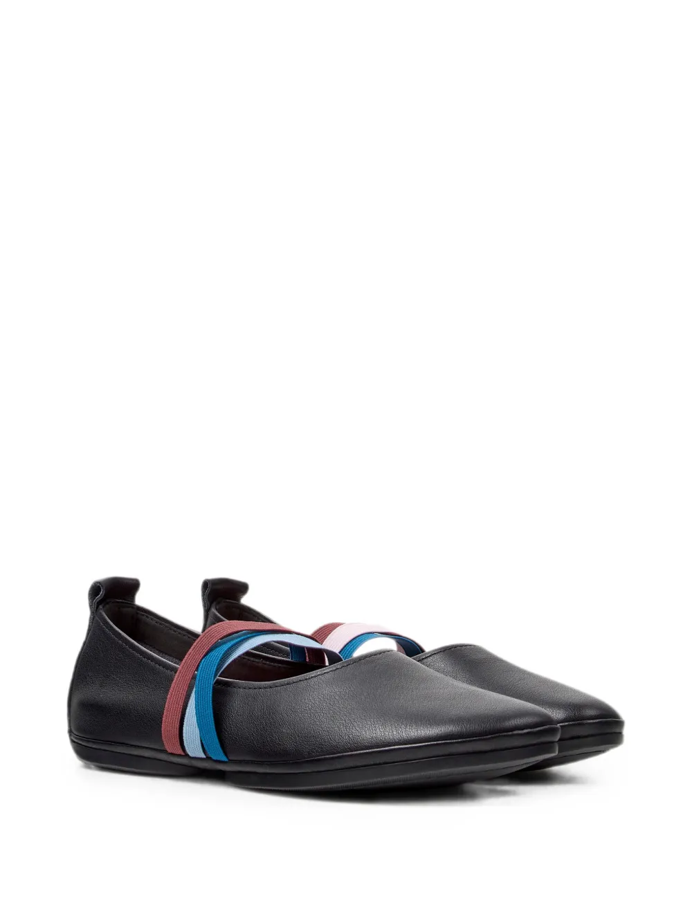 Camper Twins leather ballet flats Zwart