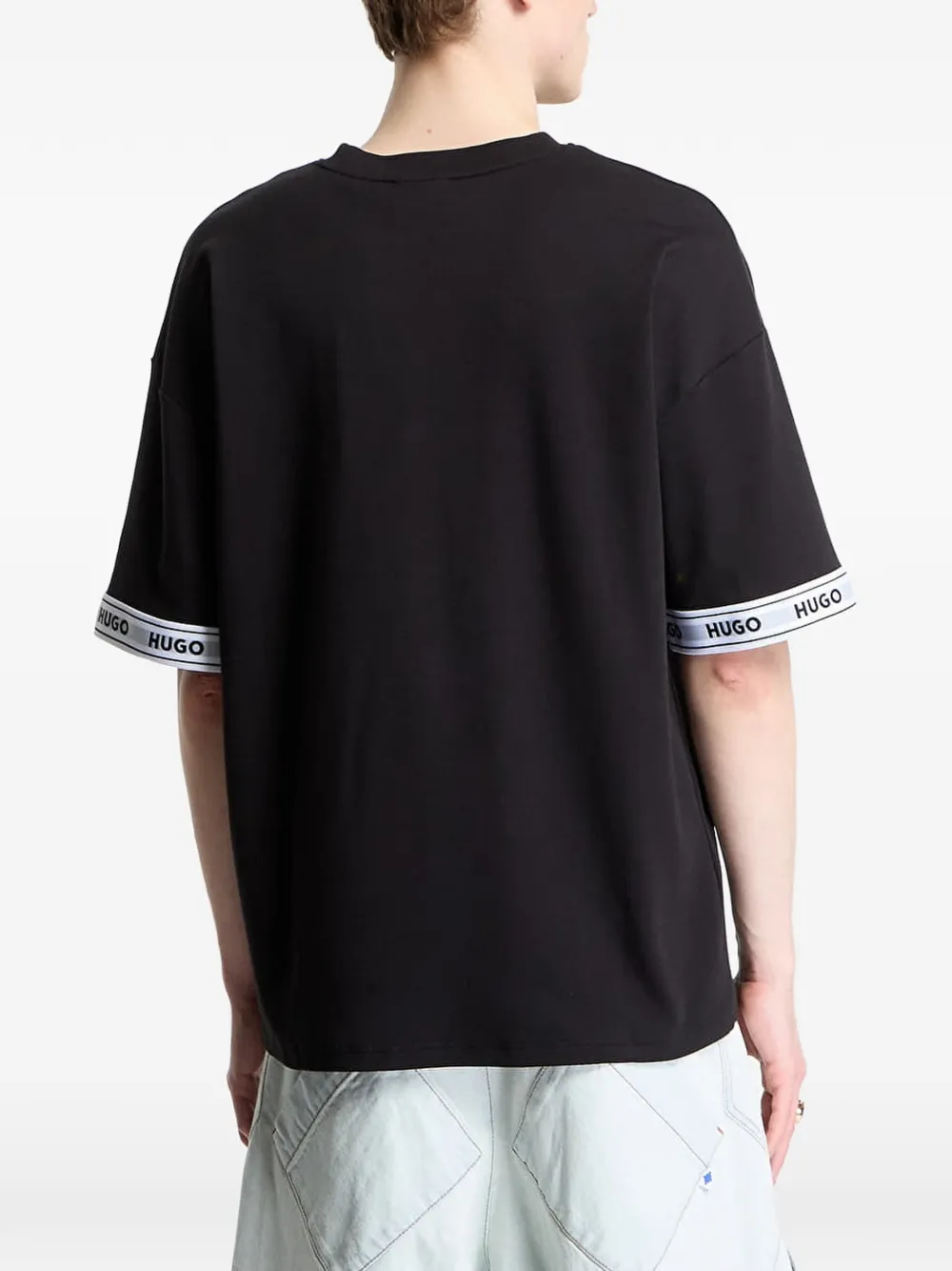 HUGO T-shirt met logo Zwart