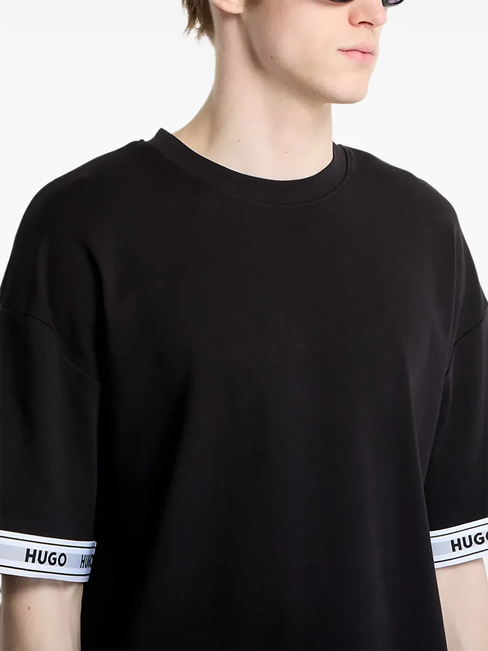HUGO T-shirt met logo Zwart