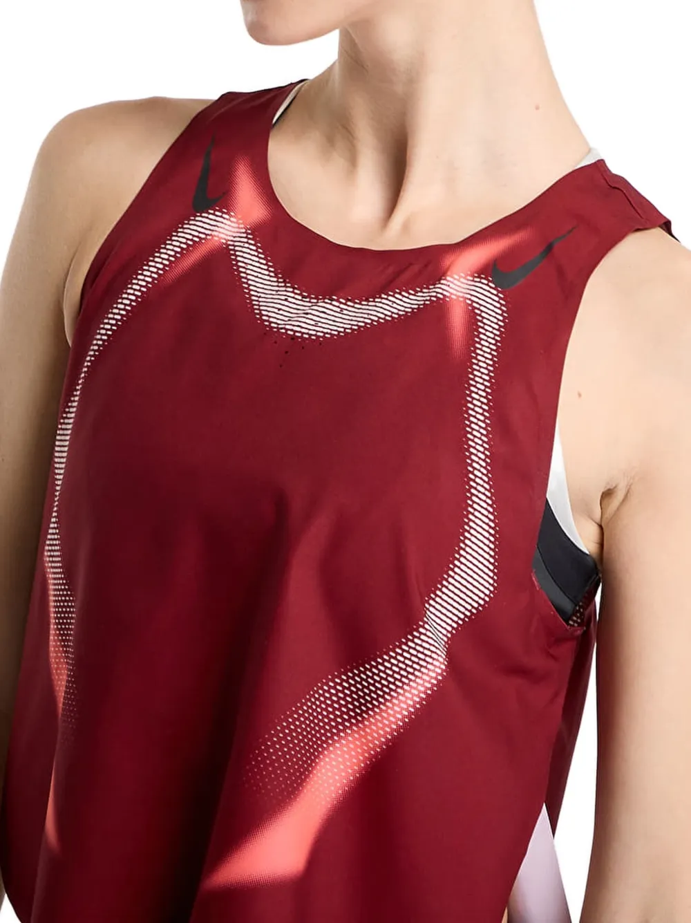 Nike AeroSwift cropped tanktop Geel