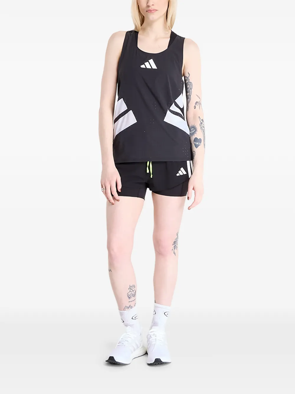 adidas Adizero Road To Records top Zwart