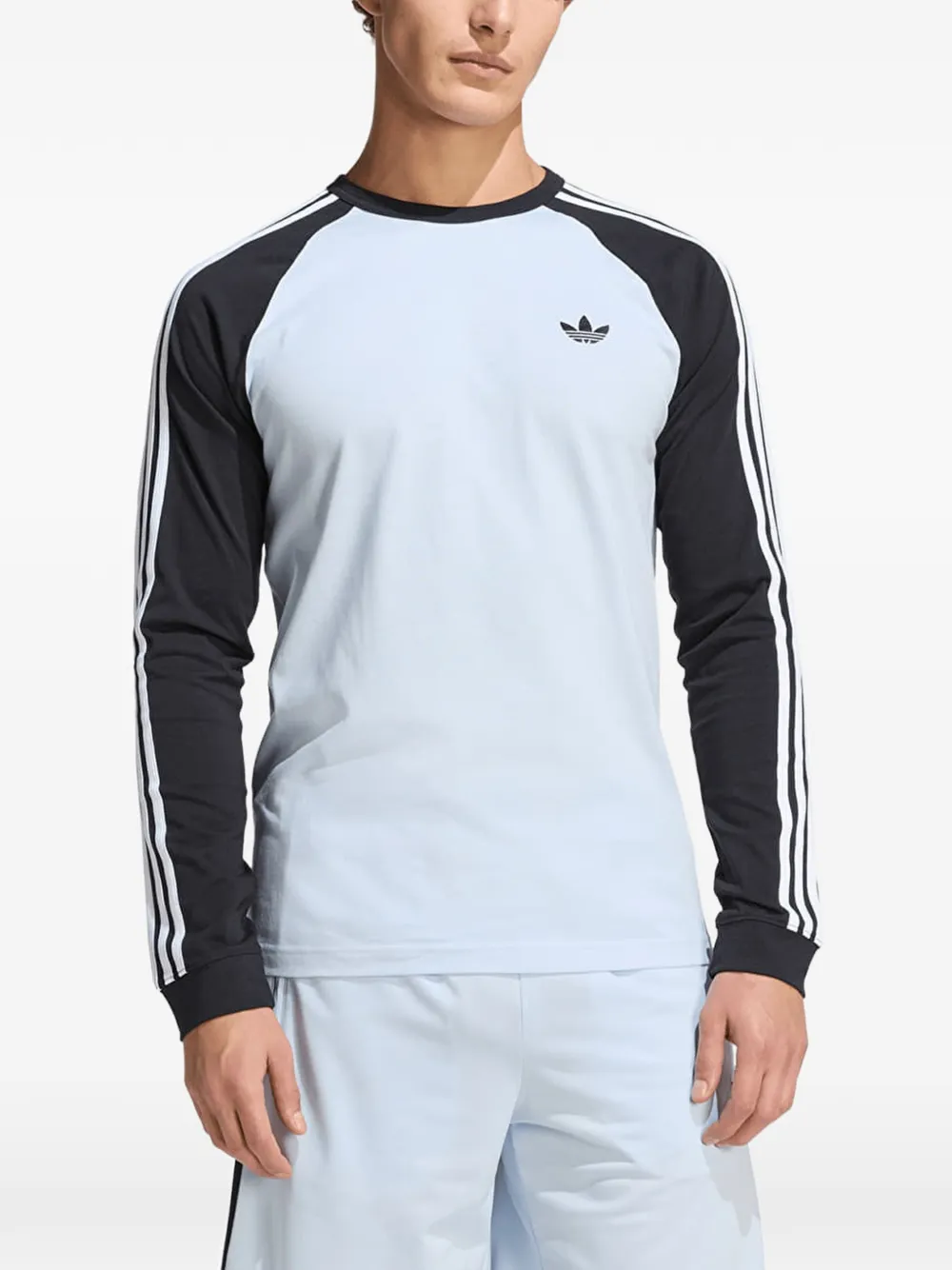 adidas 3-Stripes raglan-sleeve T-shirt - Blu