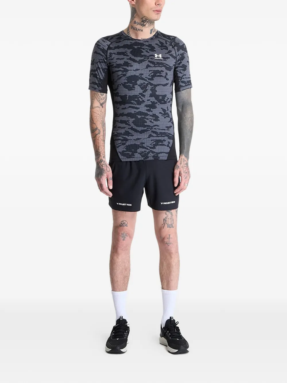 Under Armour HG top met print Grijs