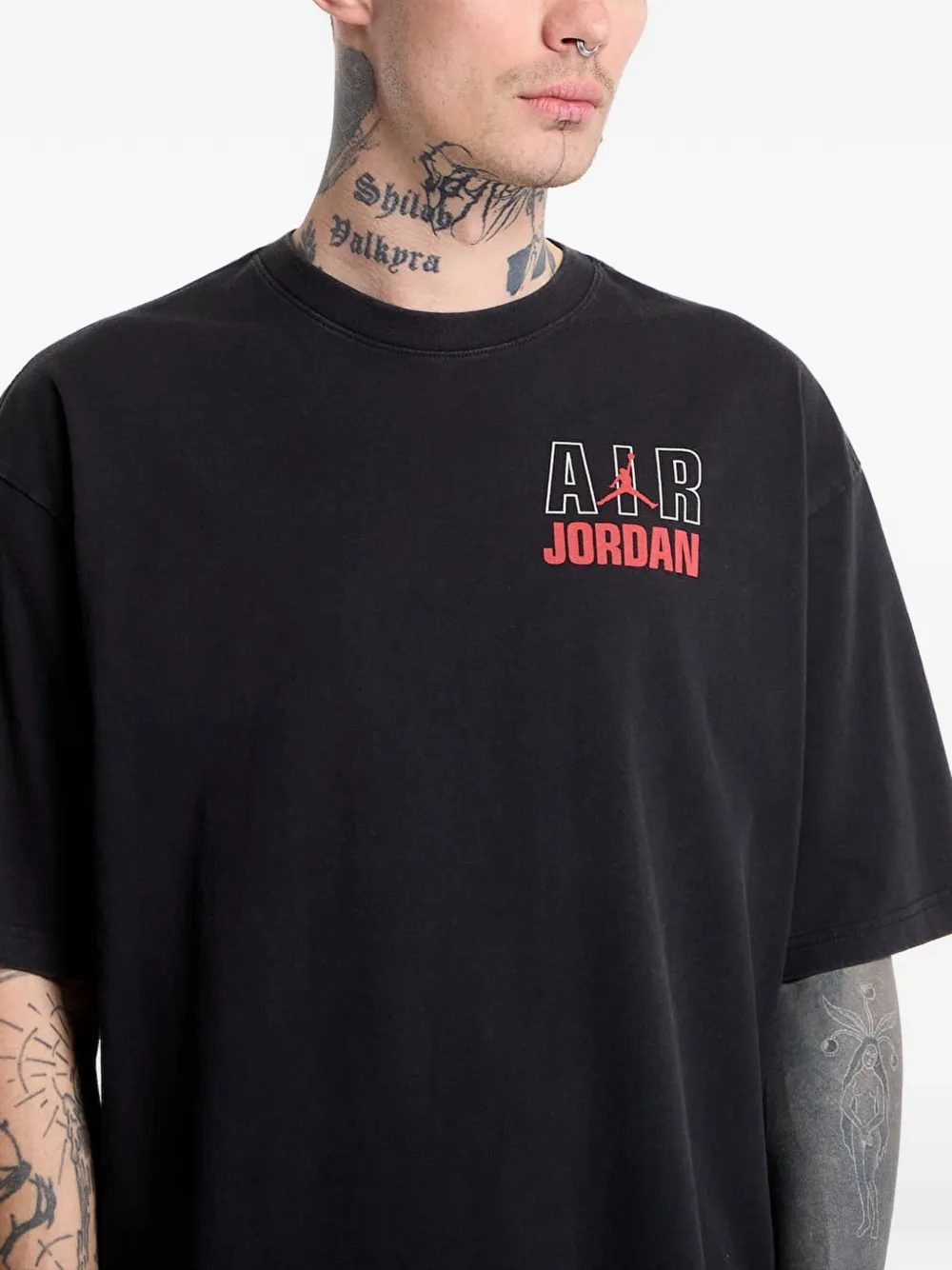 Jordan Flight T-shirt met logo-print Zwart
