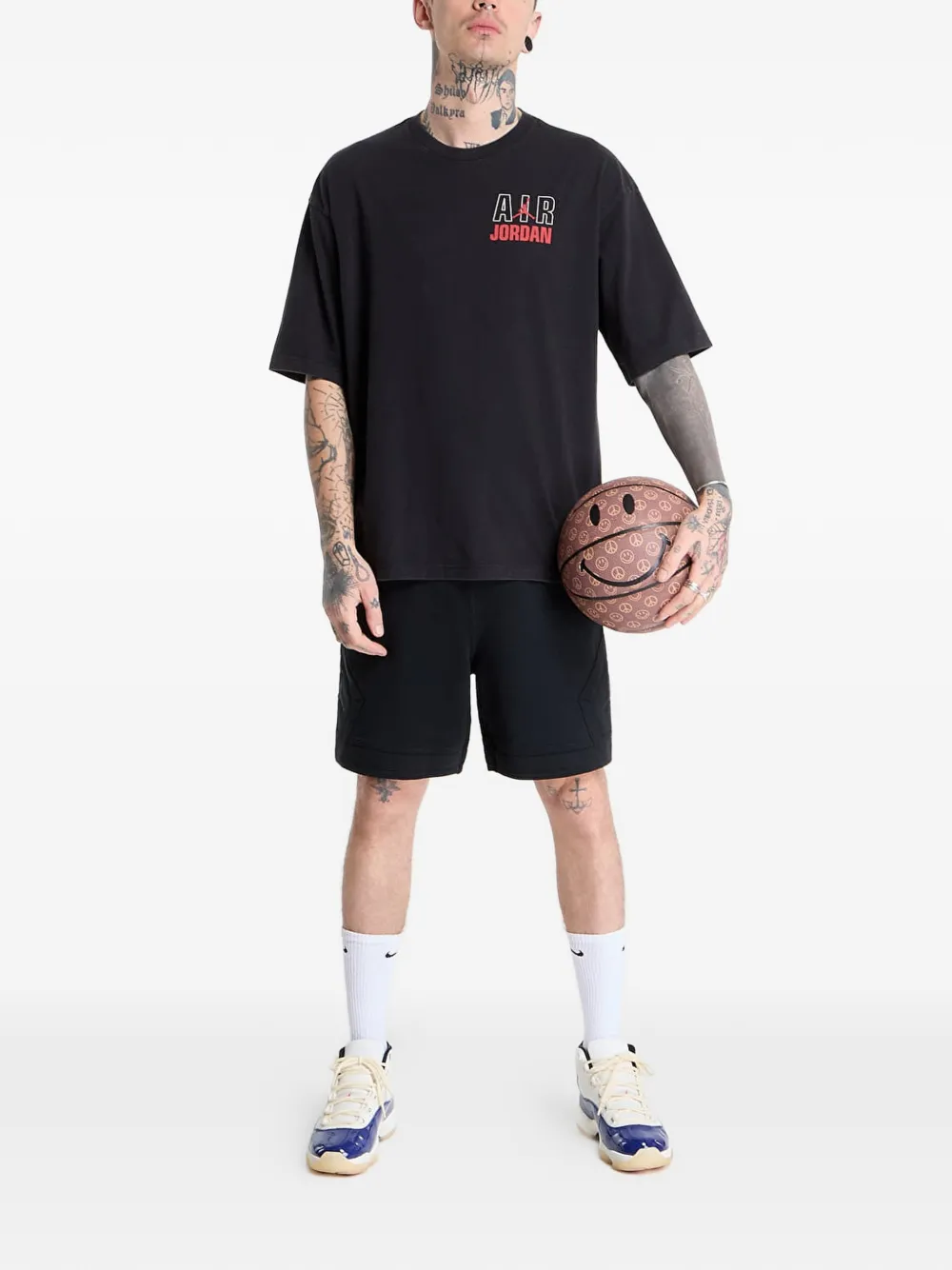 Jordan Flight T-shirt met logo-print Zwart