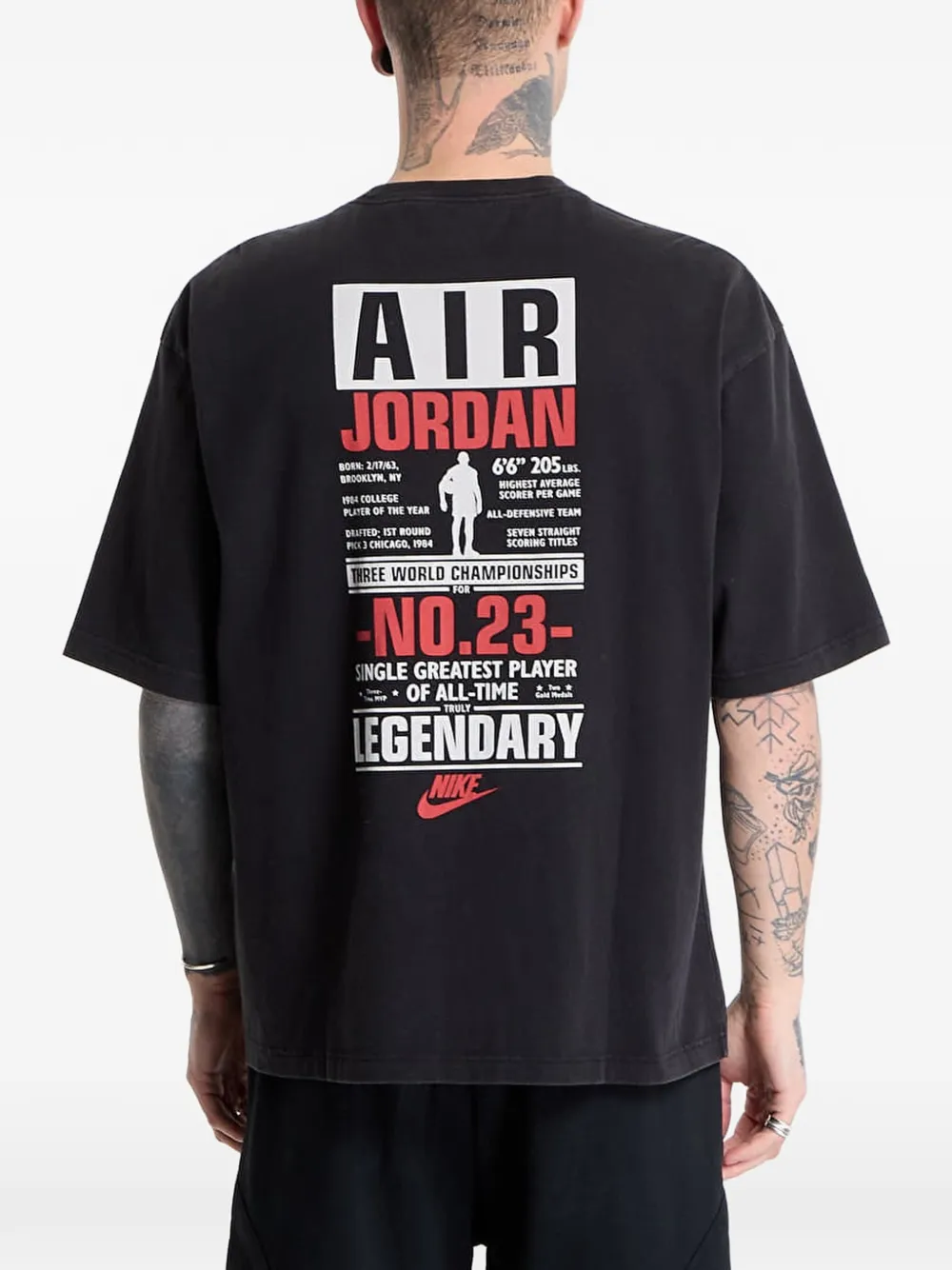 Jordan Flight T-shirt met logo-print Zwart