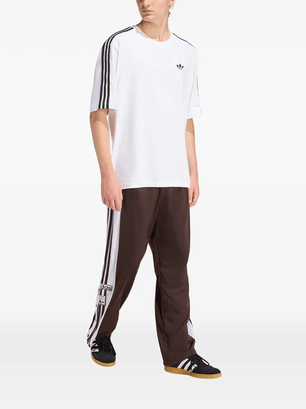 adidas Adibreak trainingsbroek met zijstreep en knoop Bruin