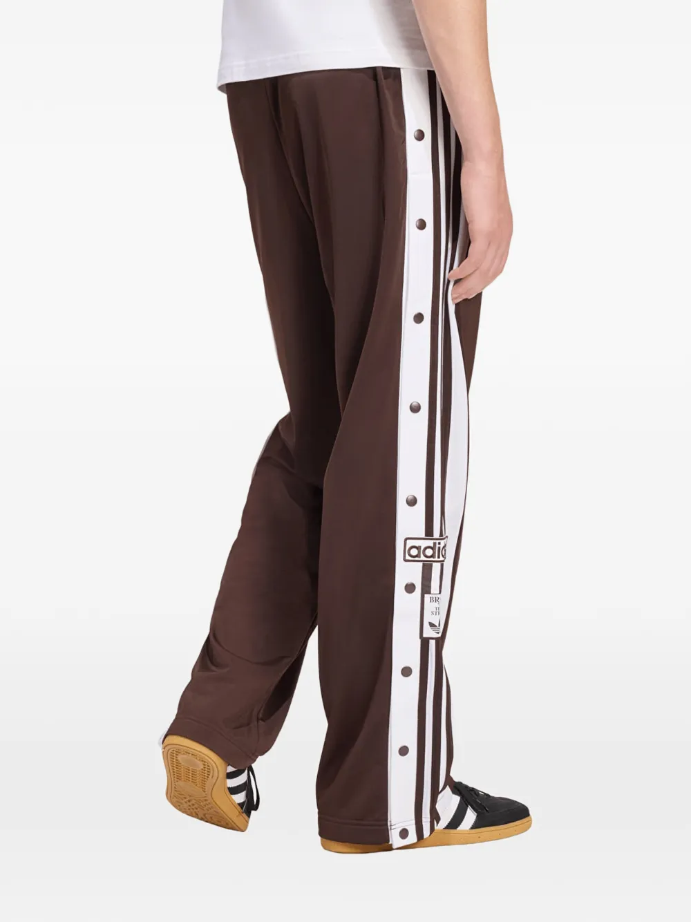 adidas Adibreak trainingsbroek met zijstreep en knoop Bruin