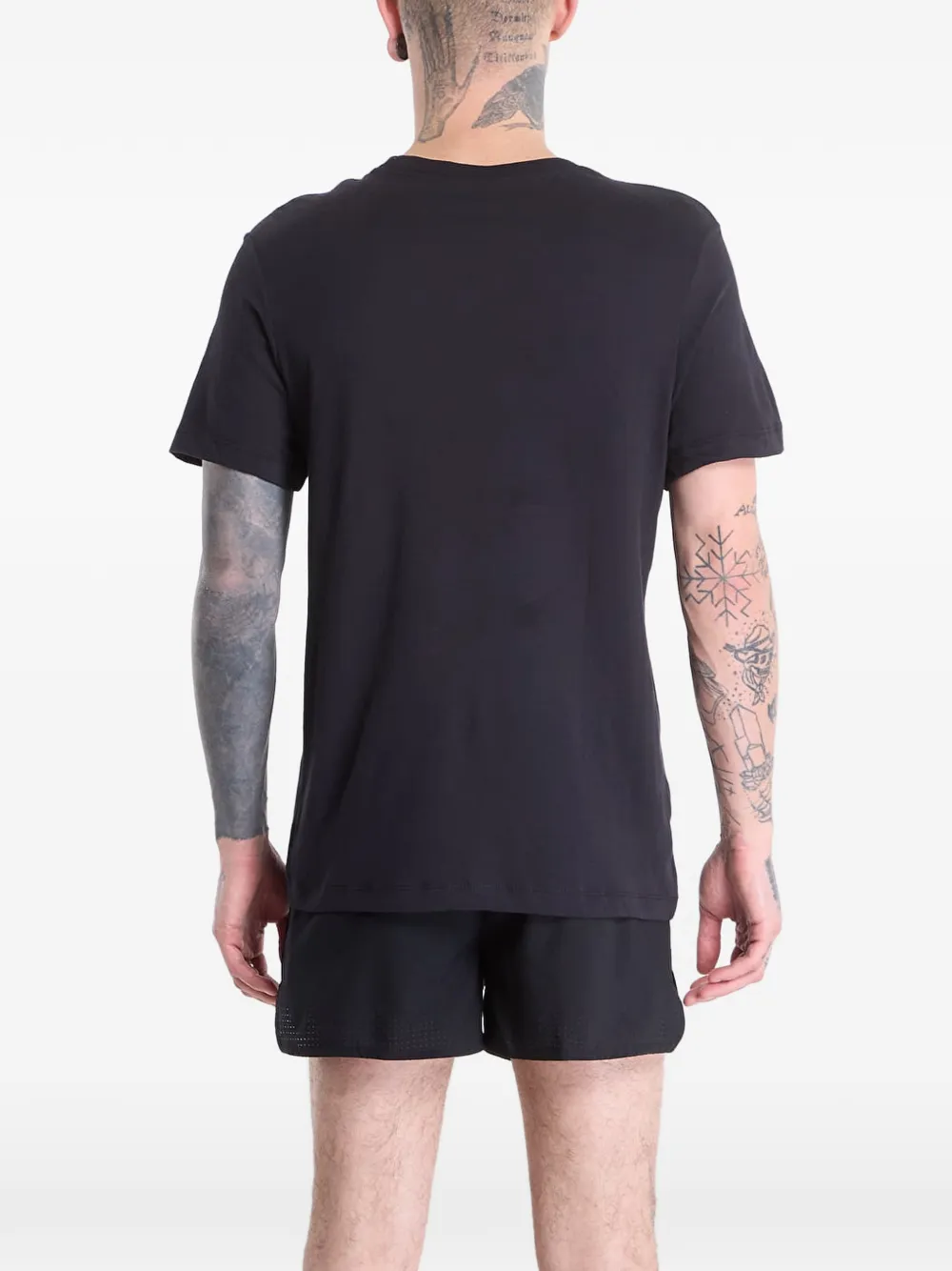 Nike T-shirt met logoprint Zwart