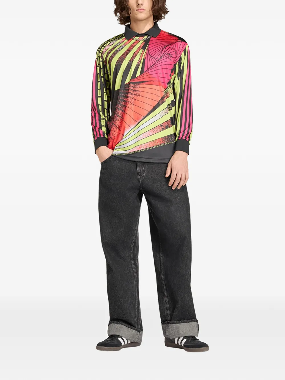 adidas Archive Script T-shirt met lange mouwen en print Zwart