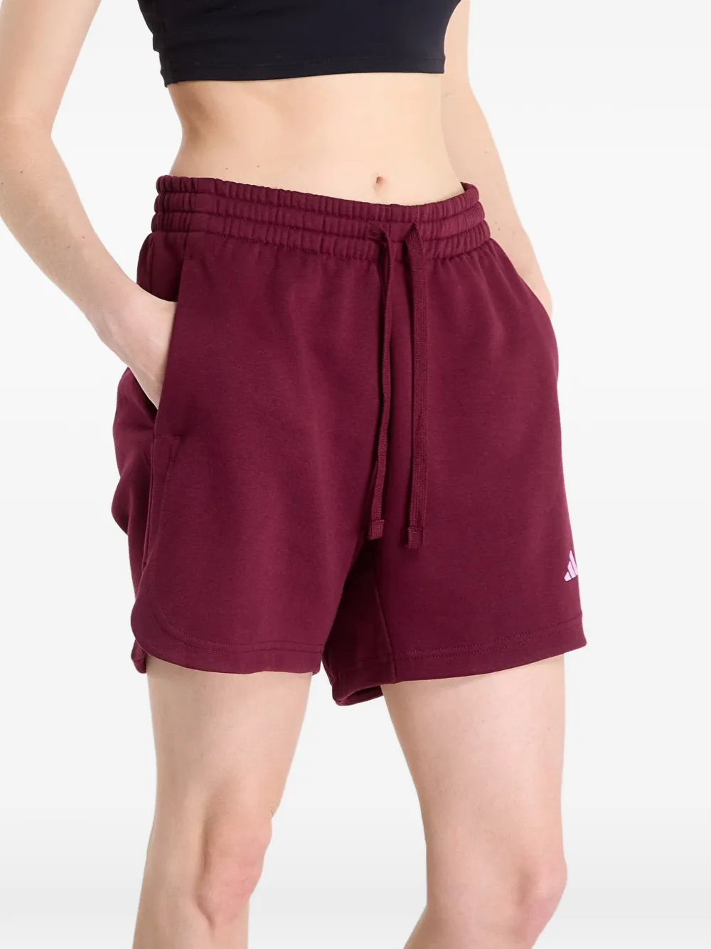 adidas Studio Fleece shorts met trekkoord Rood