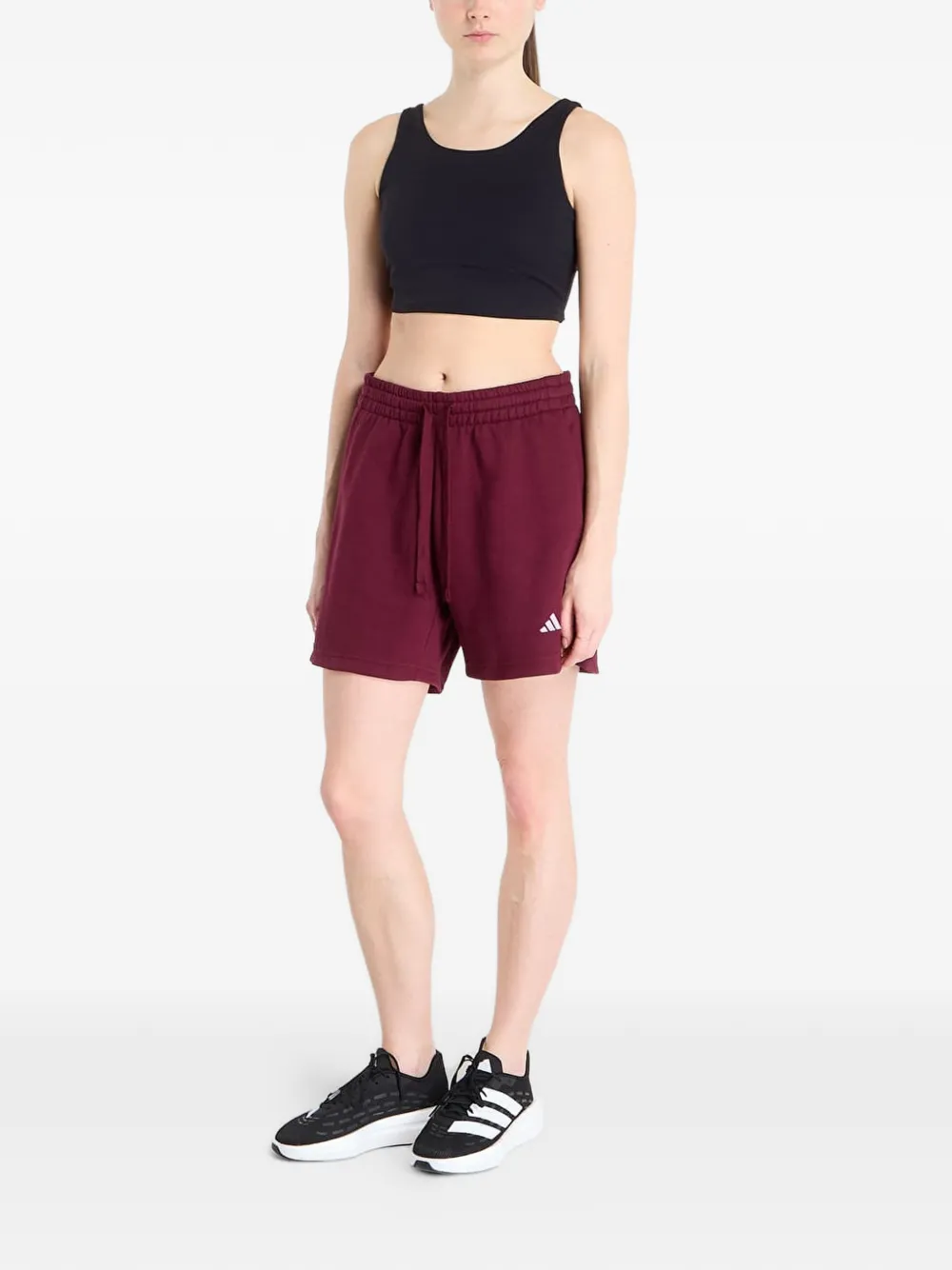 adidas Studio Fleece shorts met trekkoord Rood