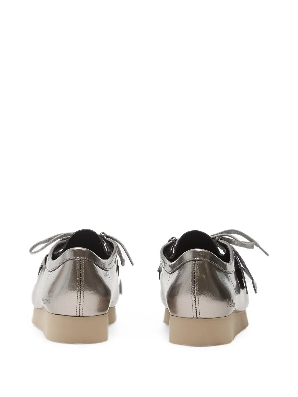 Clarks Originals Wallabee Day patent leather shoes Zilver