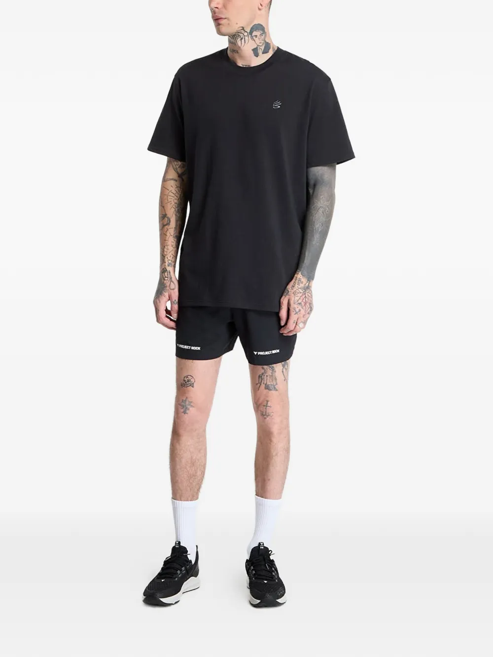 Under Armour Curry T-shirt met geborduurd logo Zwart