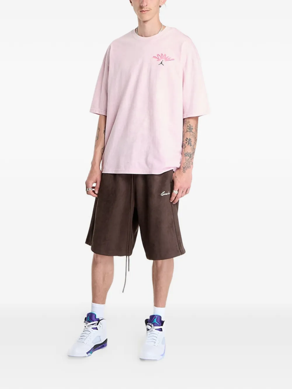 Jordan T-shirt met print Roze