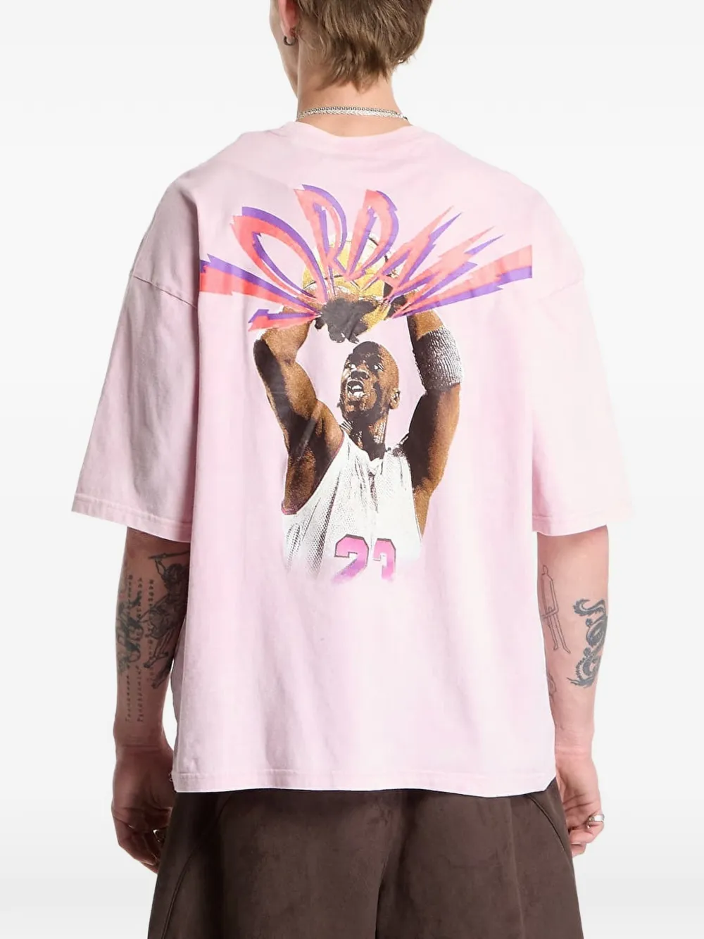Jordan T-shirt met print Roze