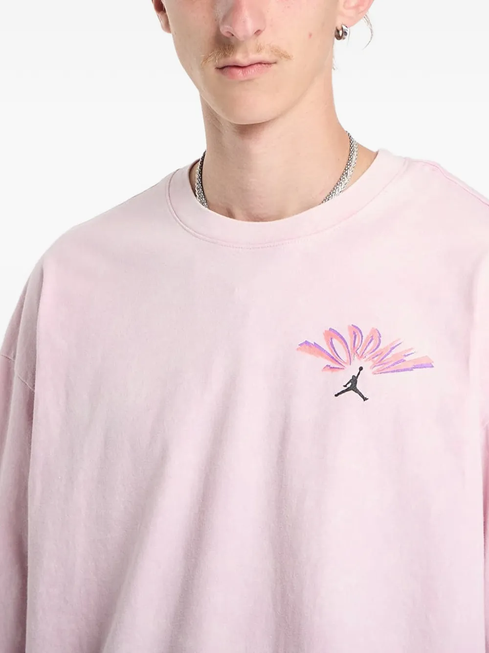 Jordan T-shirt met print Roze
