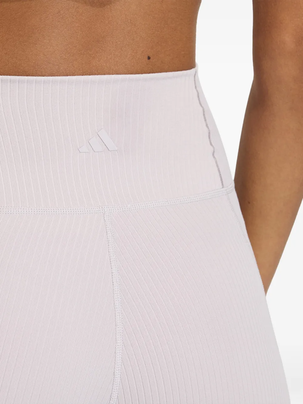adidas All Me geribbelde legging Paars