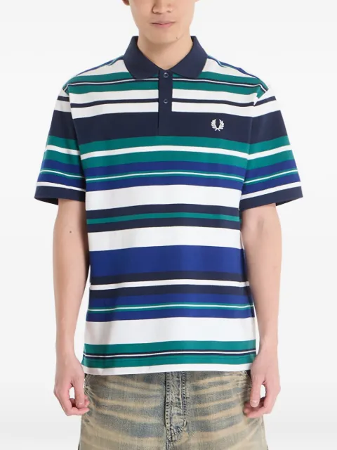 Fred Perry striped relaxed-fit polo shirt