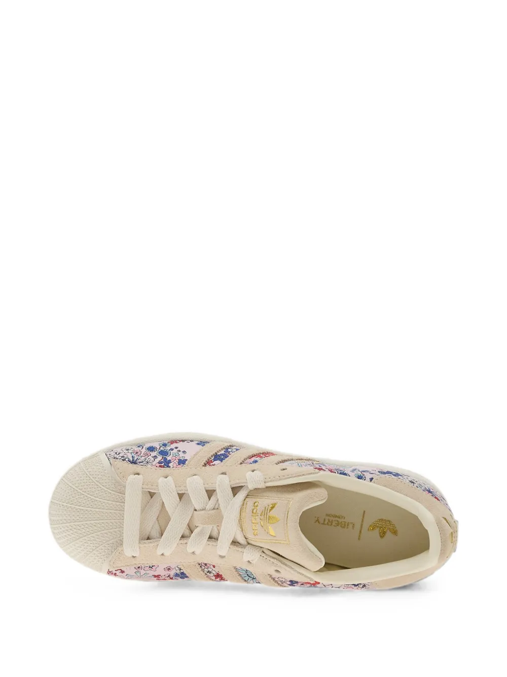 adidas Superstar II floral-print low-top sneakers Beige