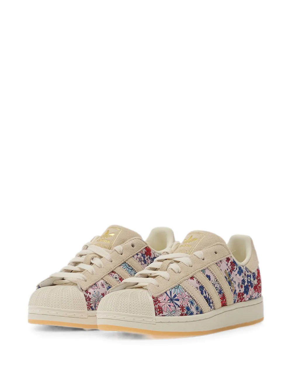 adidas Superstar II floral-print low-top sneakers Beige