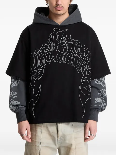 Pleasures Dragon layered hoodie