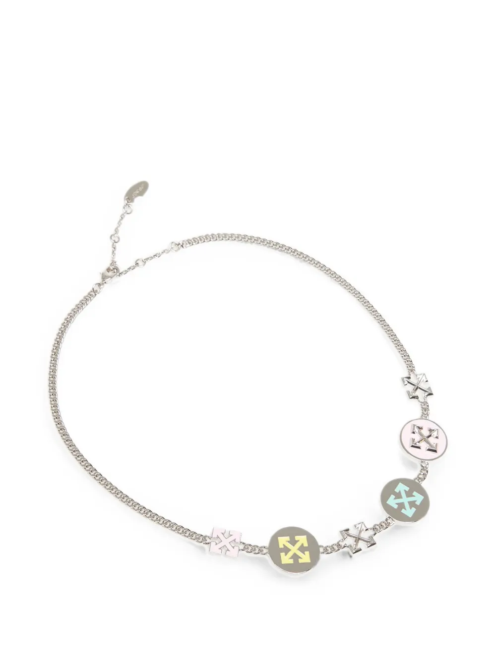 Off-White Arrows curb-chain necklace - Argento