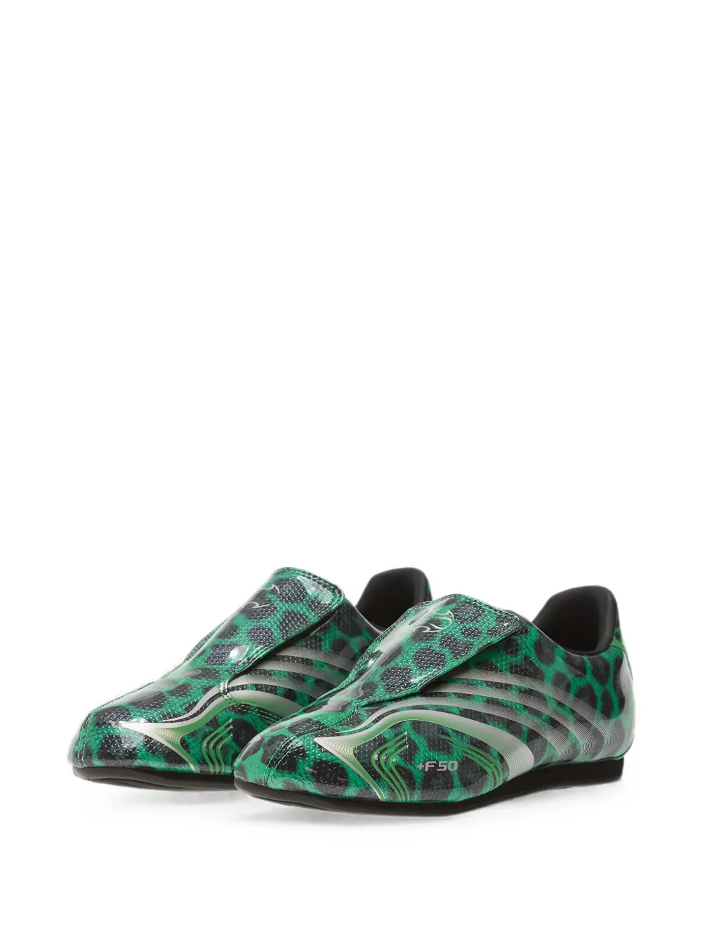 adidas Taekwondo F50 leopard-print sneakers Groen