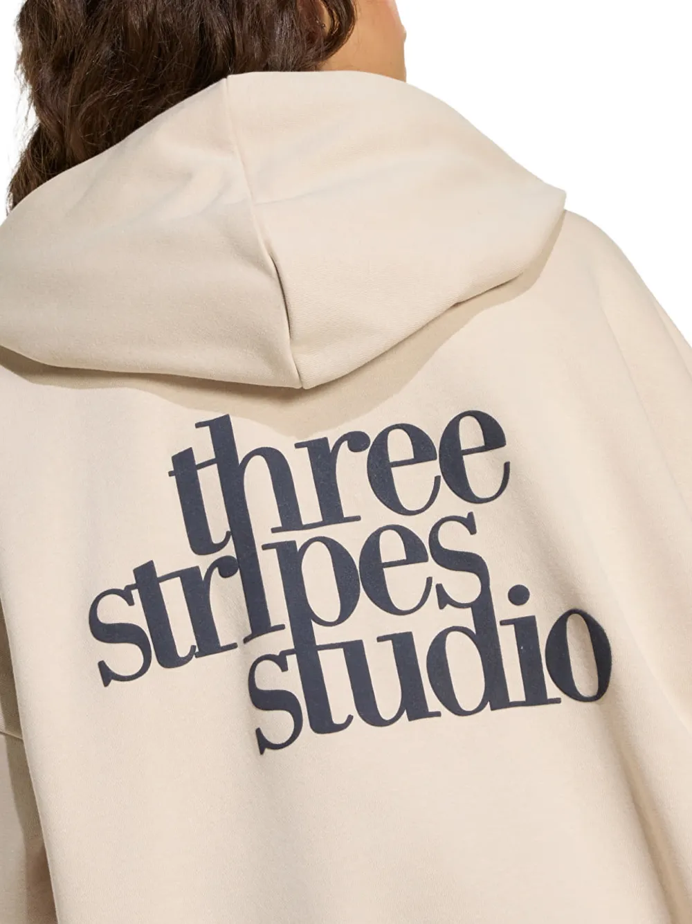 adidas Hoodie met logoprint Beige