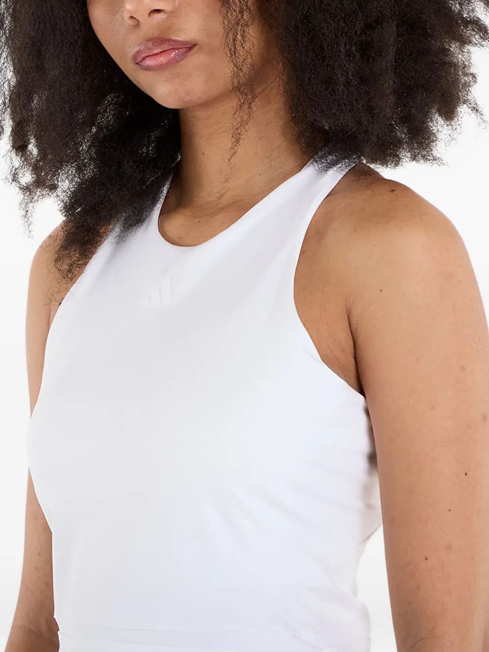 adidas Climacool midi-lengte Y-tanktop Wit