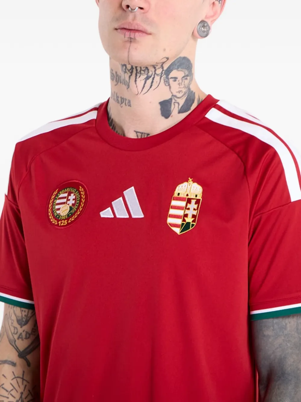 adidas Hungary 26 3-Stripes T-shirt Rood