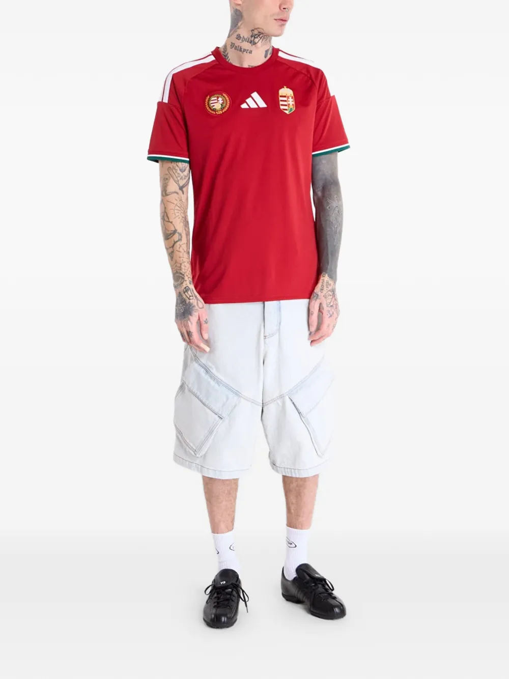 adidas Hungary 26 3-Stripes T-shirt Rood