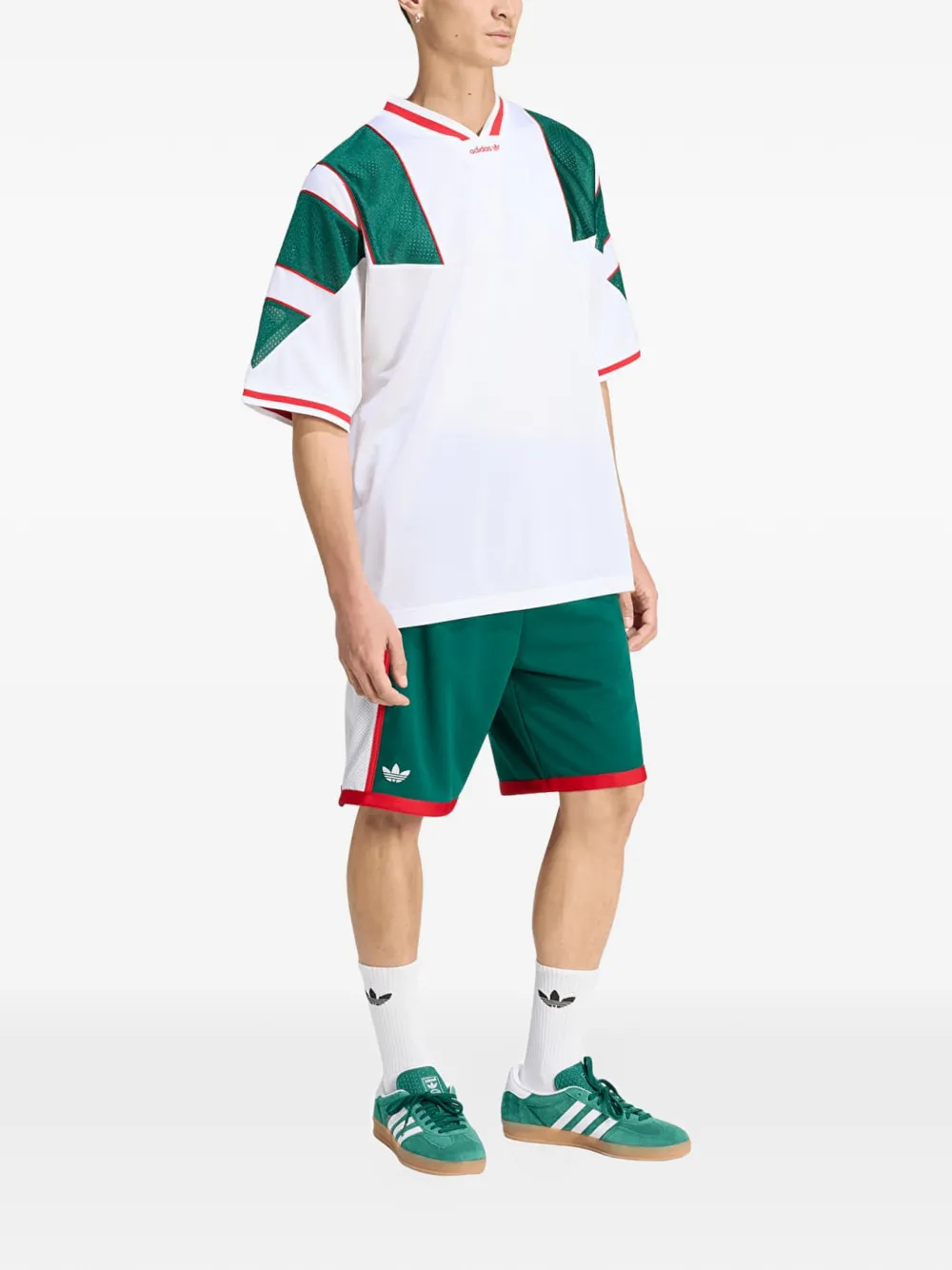adidas Jersey T-shirt met mesh vlak Wit