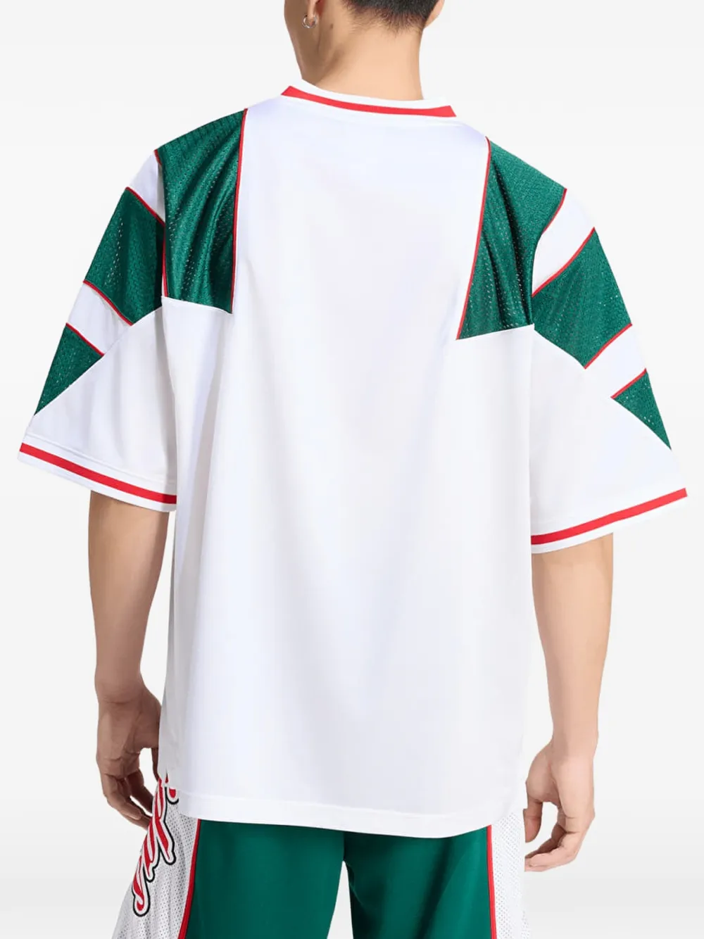adidas Jersey T-shirt met mesh vlak Wit